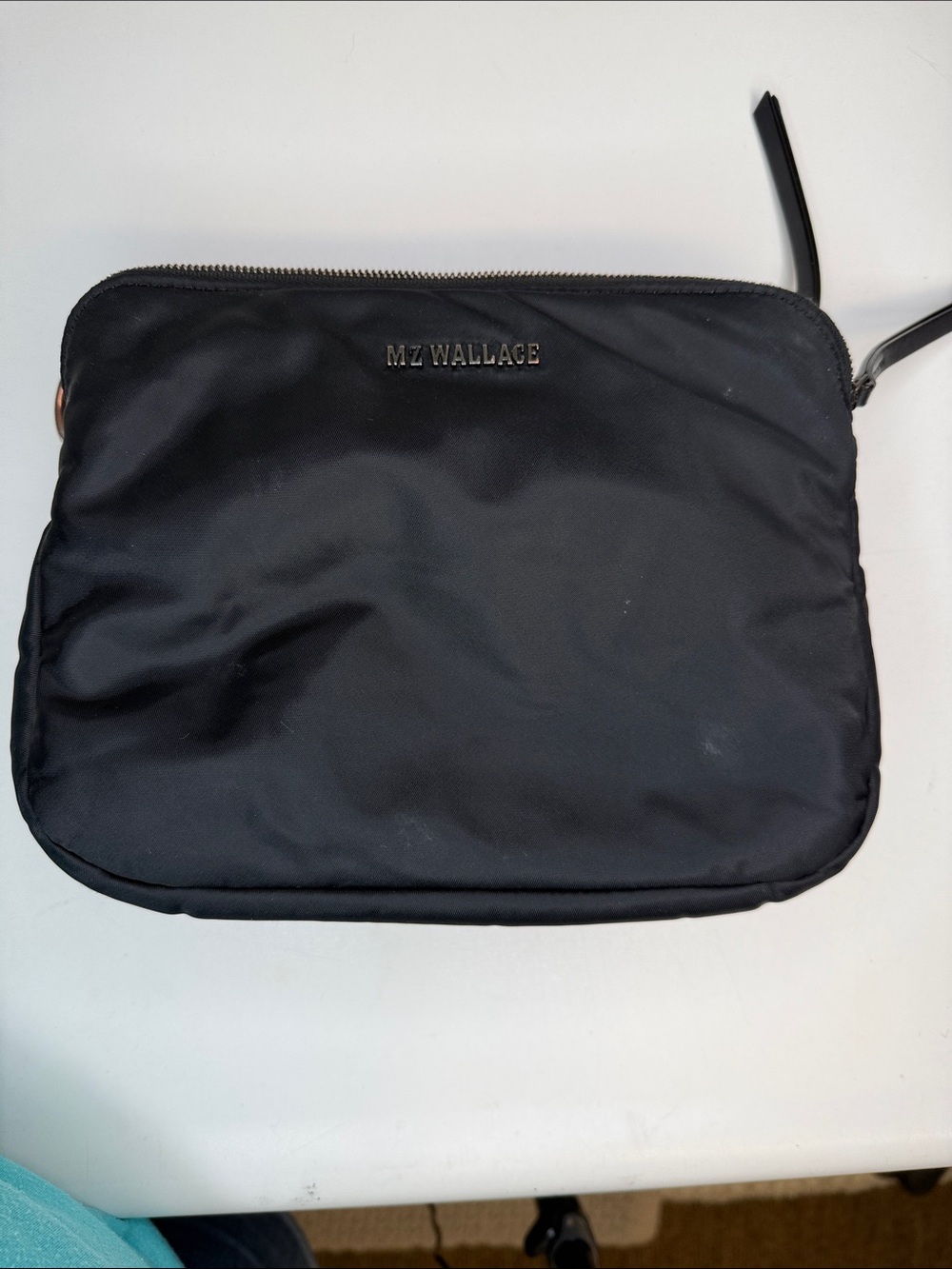 MZ Wallace Black Nylon Bowry Crossbody bag no strap